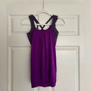 Lululemon Purple Criss Cross Tank